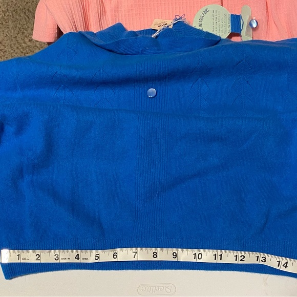 Kitty-Lam by Ellson of California pullover Sweater bright blue lambs wool angora - Picture 6 of 6